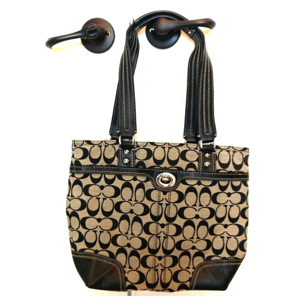 Coach Black and Gray Tote Bag